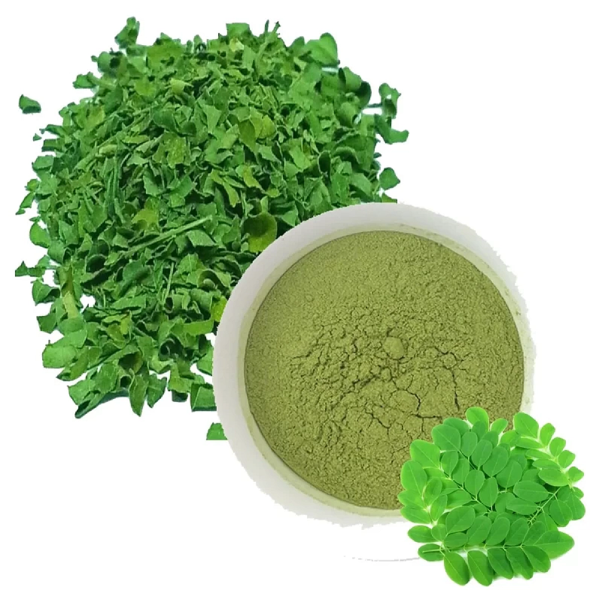Acure Moringa Powder 400g value pack with fresh drumstick leaves for family health